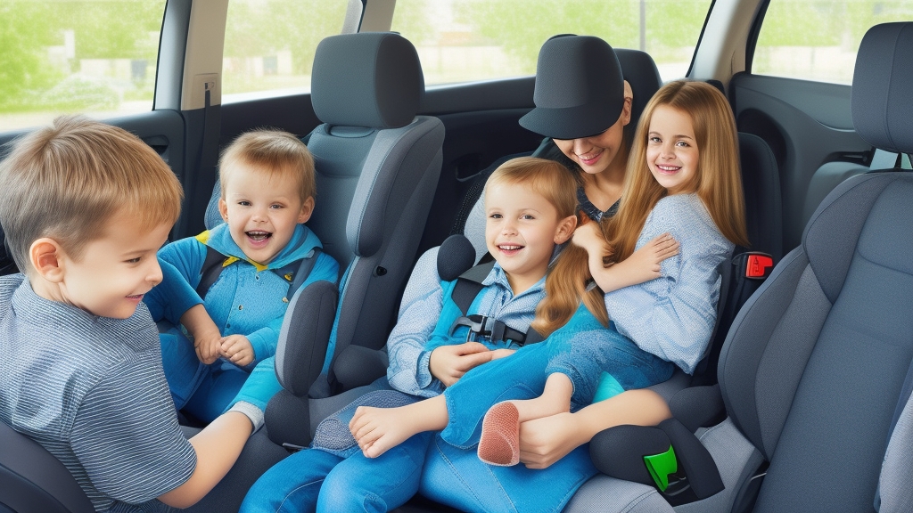 Család biztonságosan rögzítve autóban helyesen beszerelt gyerekülésekkel boldog szülők ellenőrzik a beszerelést