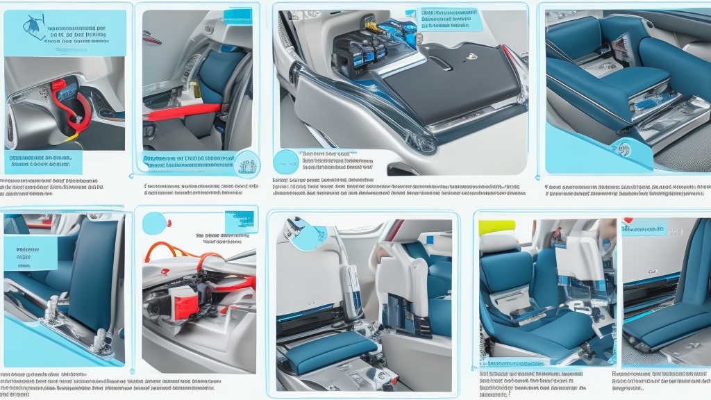 Részletes ISOFIX beszerelési útmutató fém csatlakozókkal és támasztóláb pozicionálással modern autó belsejében